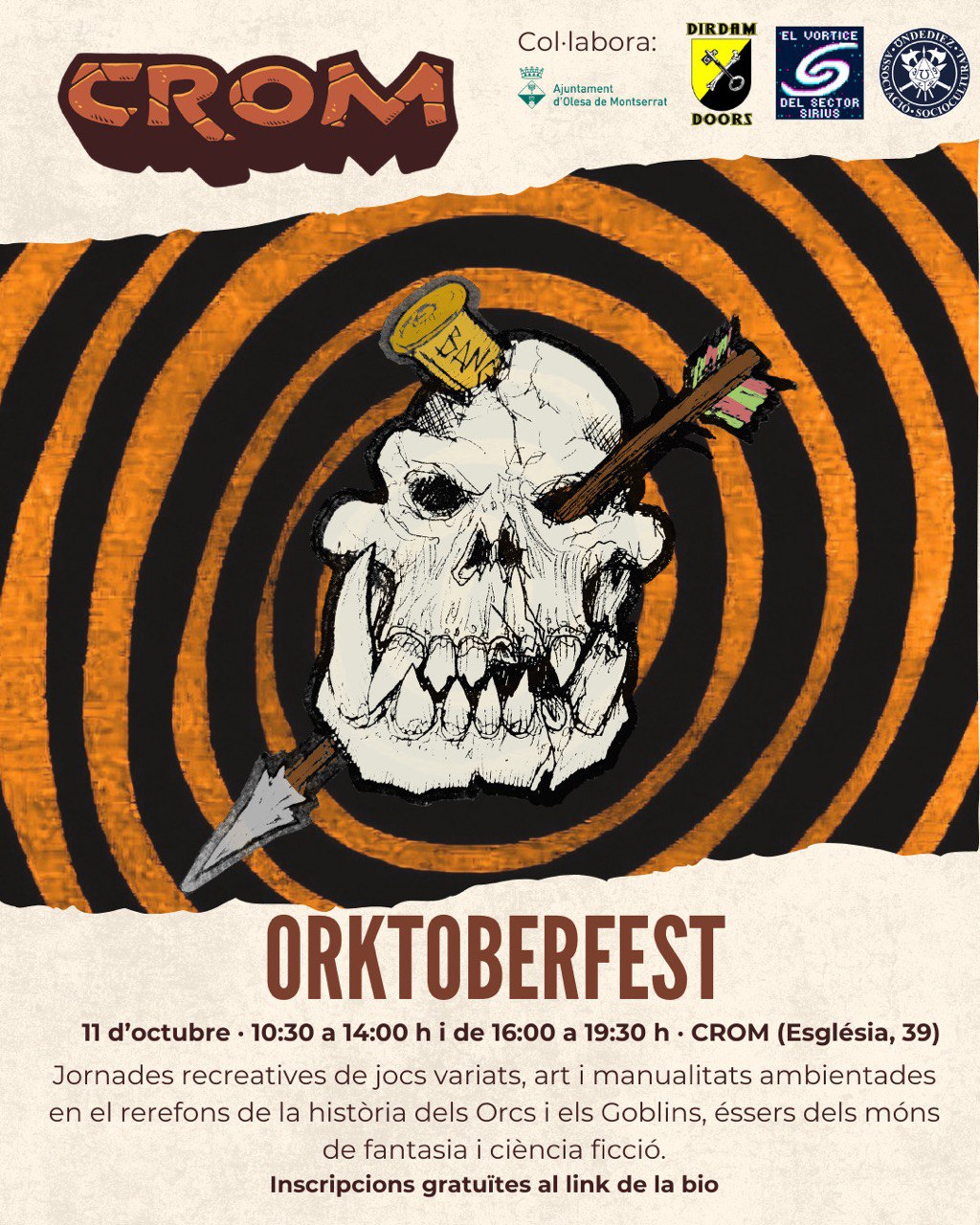 Cartell de l'acte Orktober Festa al CROM per l'octubre de 2025