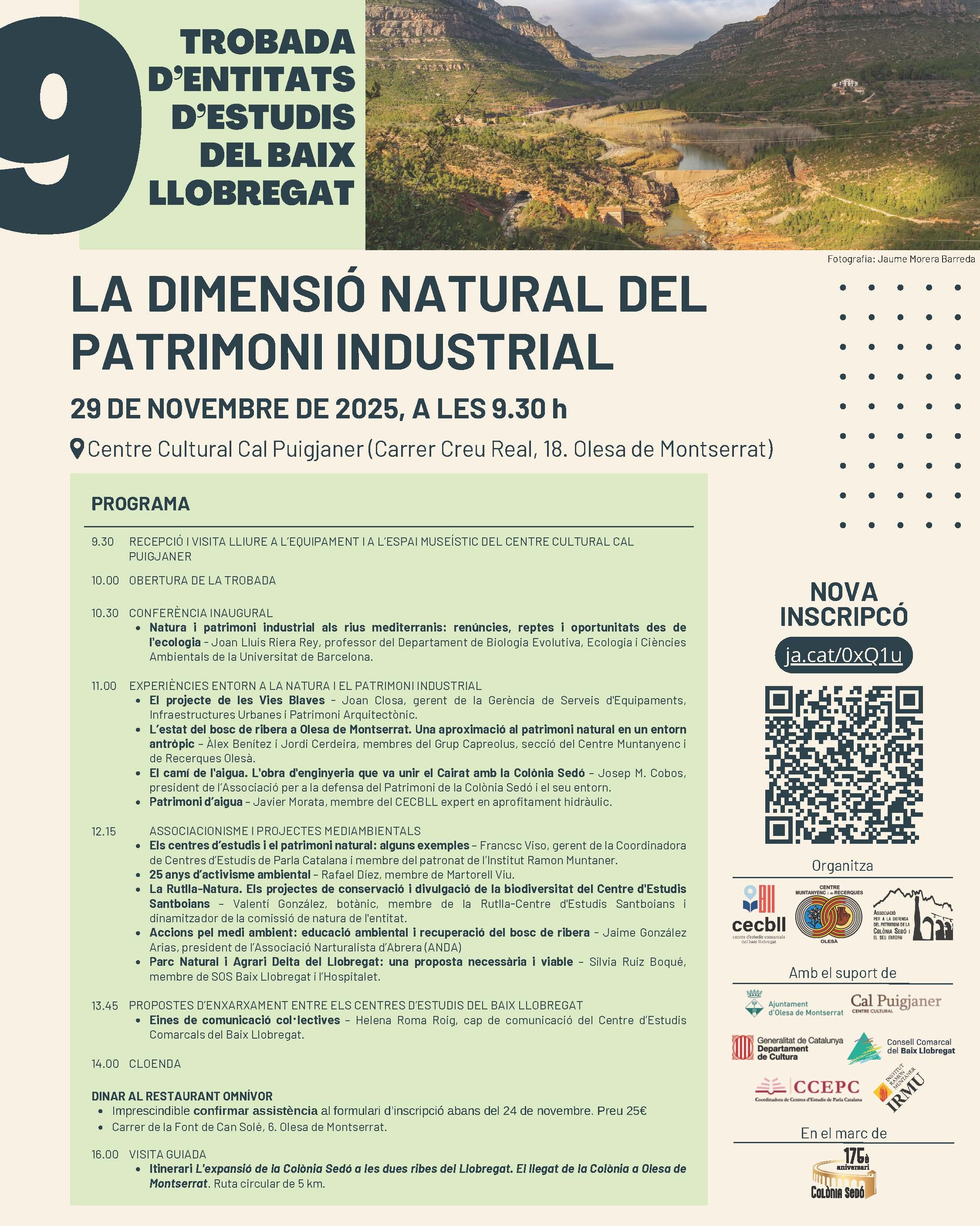 Cartell de la 9a trobada d'entitats d'estudis del Baix Llobregat pel novembre de 2025