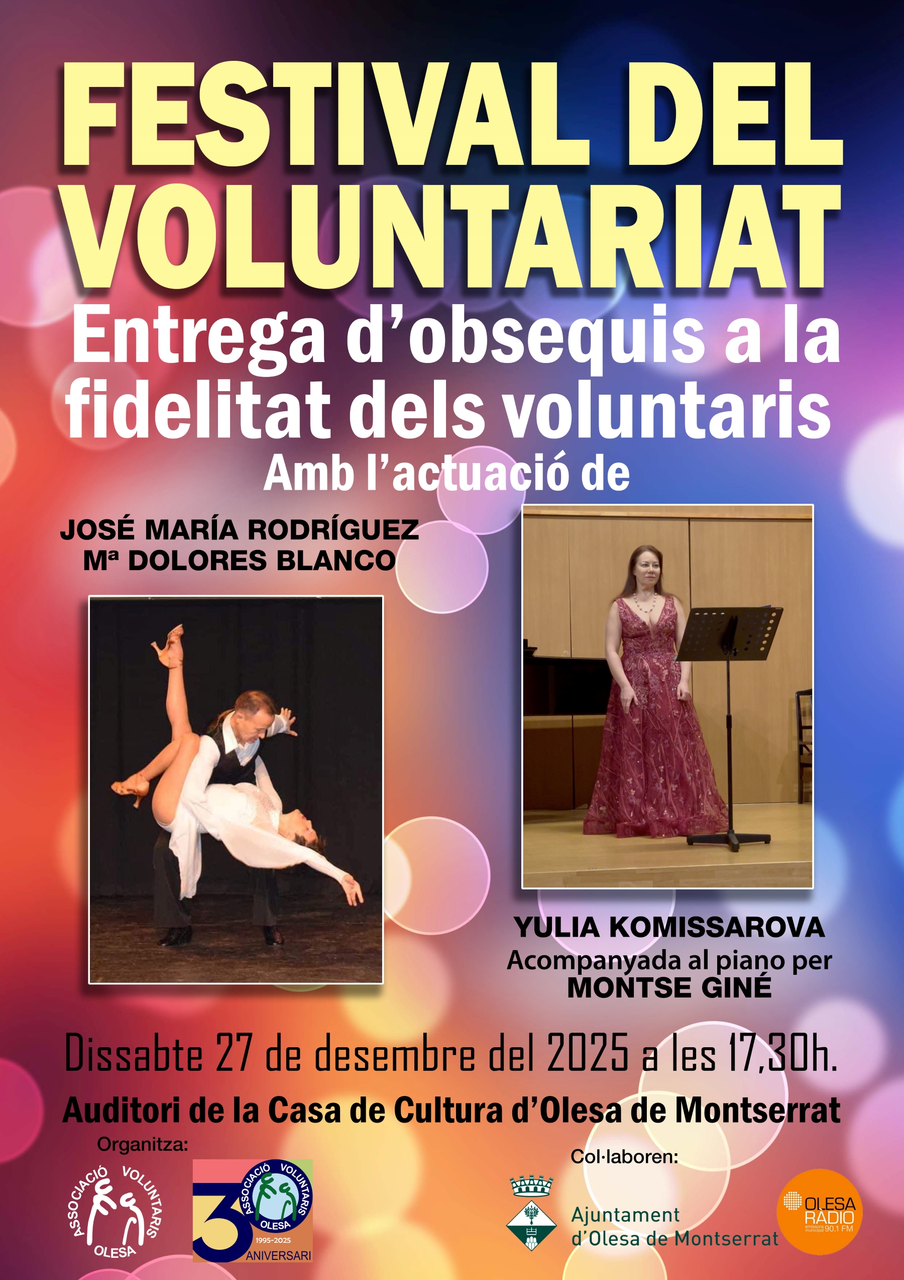 Cartell del Festival del Voluntariat de l'AVO 2025