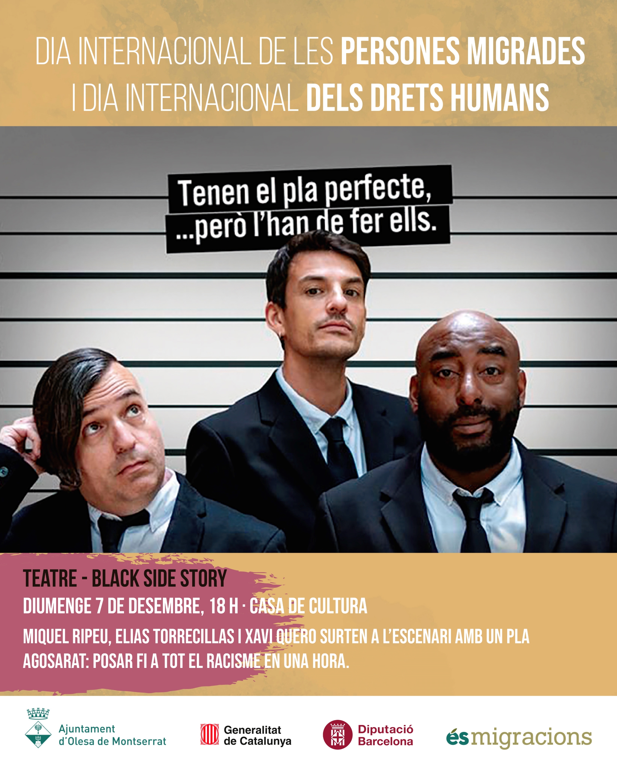 Cartell de l'obra de teatre Black Side Story pel dia internacional de les Persones Migrades 2025