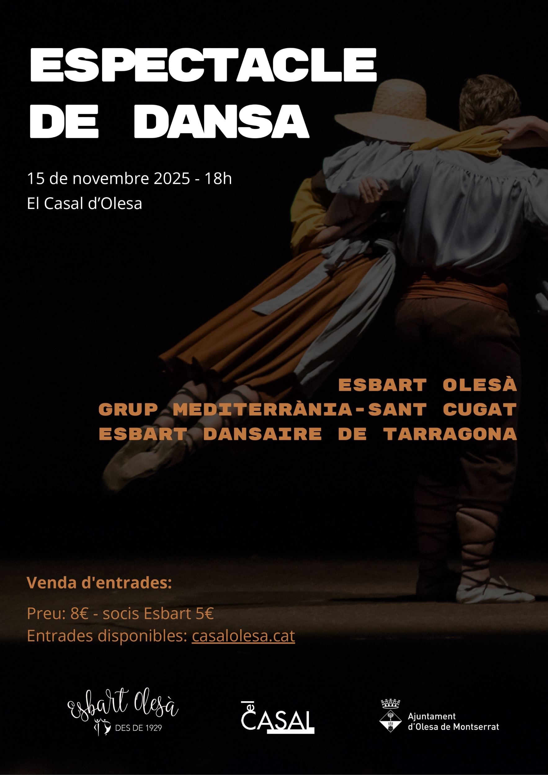 Cartell de l'Espectacle de dansa de l'Esbart Olesà i el Casal pel novembre de 2025