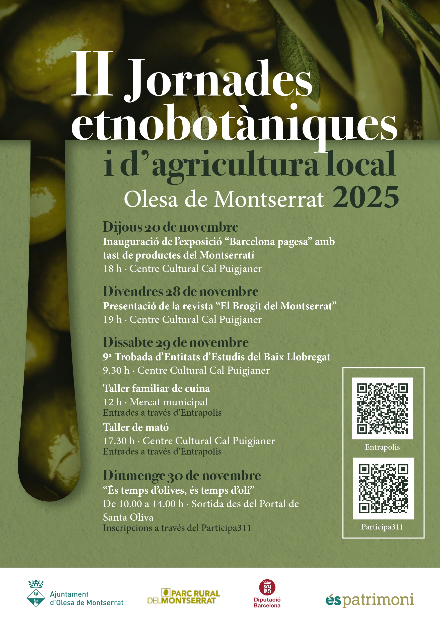 Cartell de les II Jornades etnobotàniques i d'agricultura local 2025
