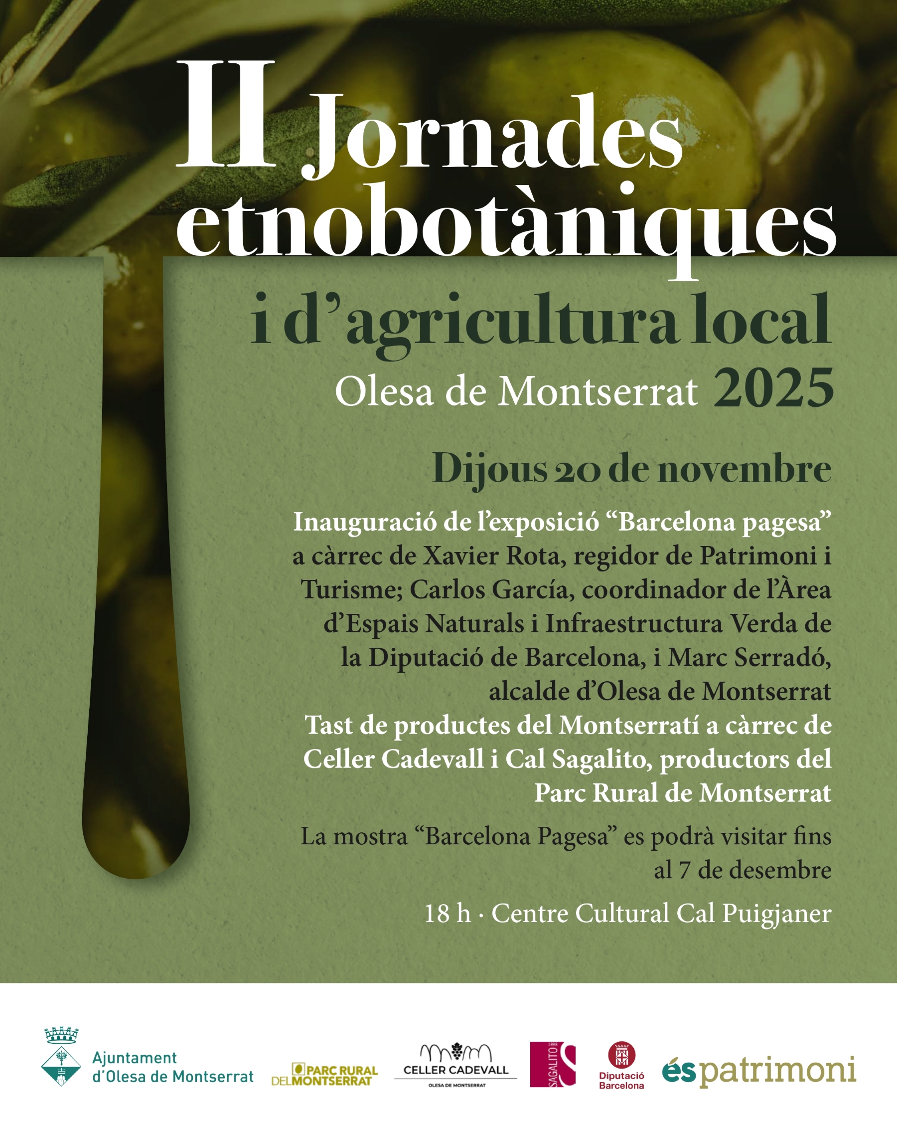 Cartell de l'exposició Barcelona pagesa que s'organitza per les II Jornades etnobotàniques i d'agricultura local 2025