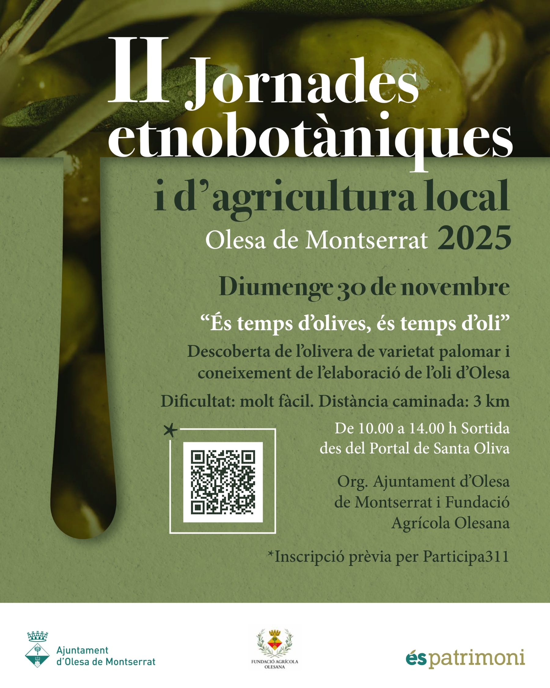 Cartell de la sortida que s'organitza per les II Jornades etnobotàniques i d'agricultura local 2025