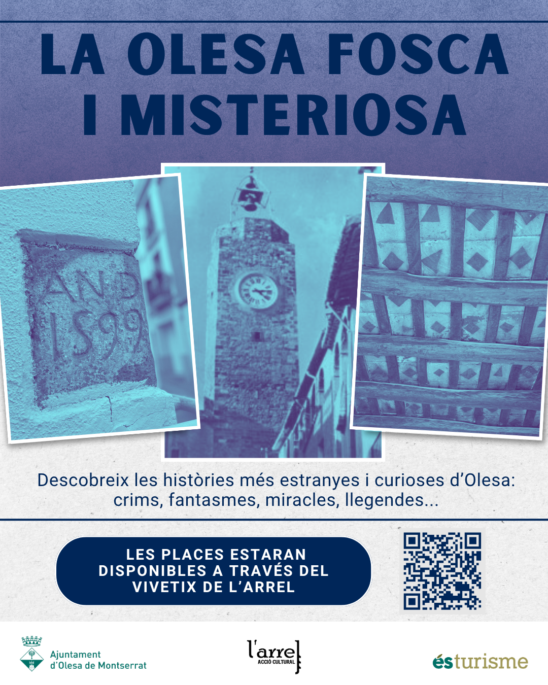 Cartell de la visita guiada L'Olesa fosca i misteriosa