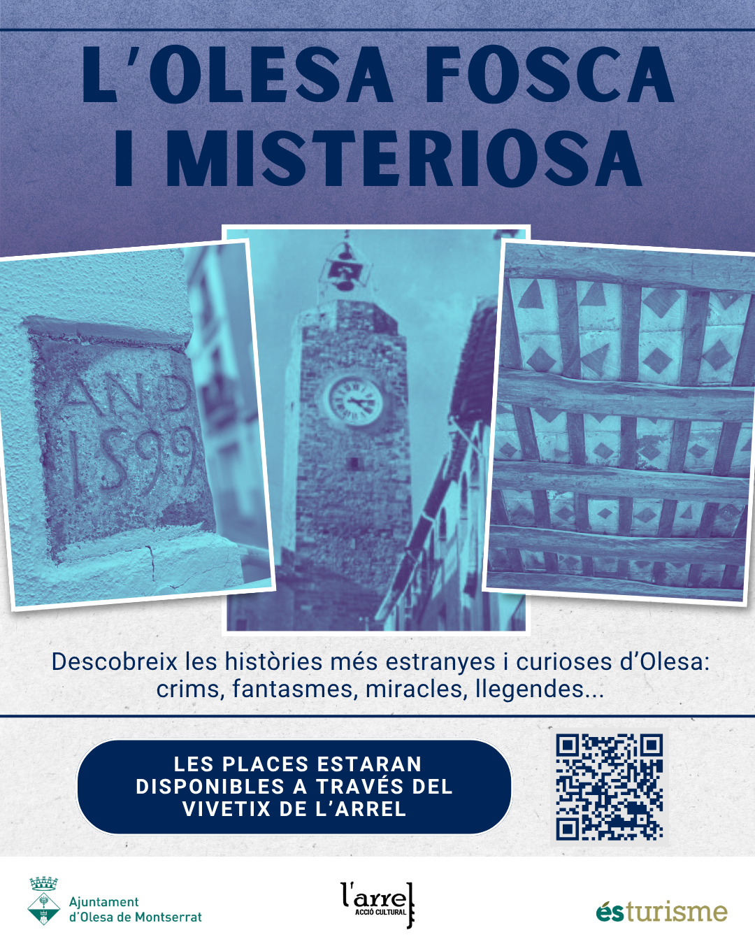 Cartell de la visita guiada L'Olesa fosca i misteriosa