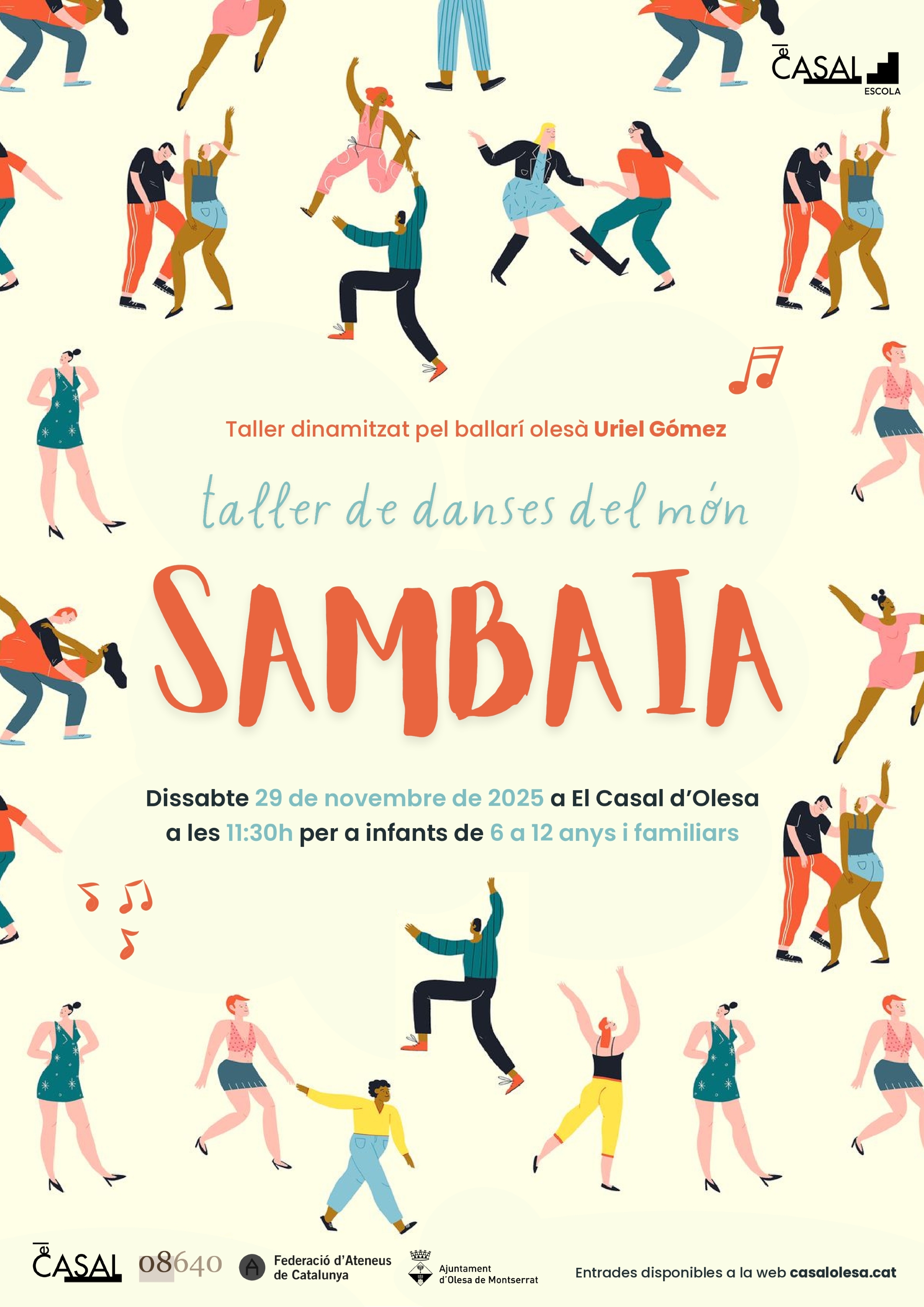 Cartell del taller de dansa Sambaia que es farà al Casal el novembre de 2025