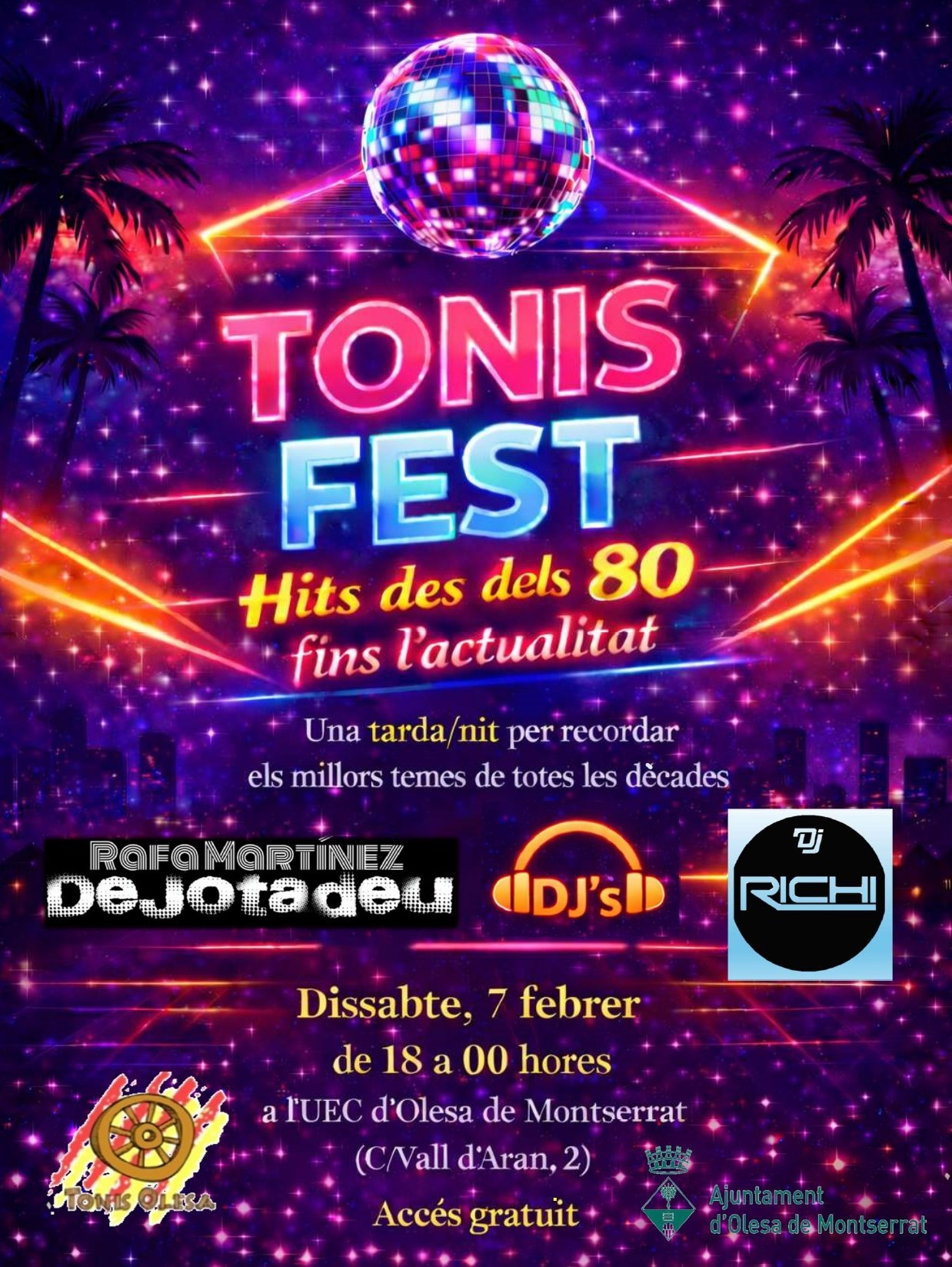Cartell de la Tonis Fest. Festa de Sant Antoni Abat 2026.