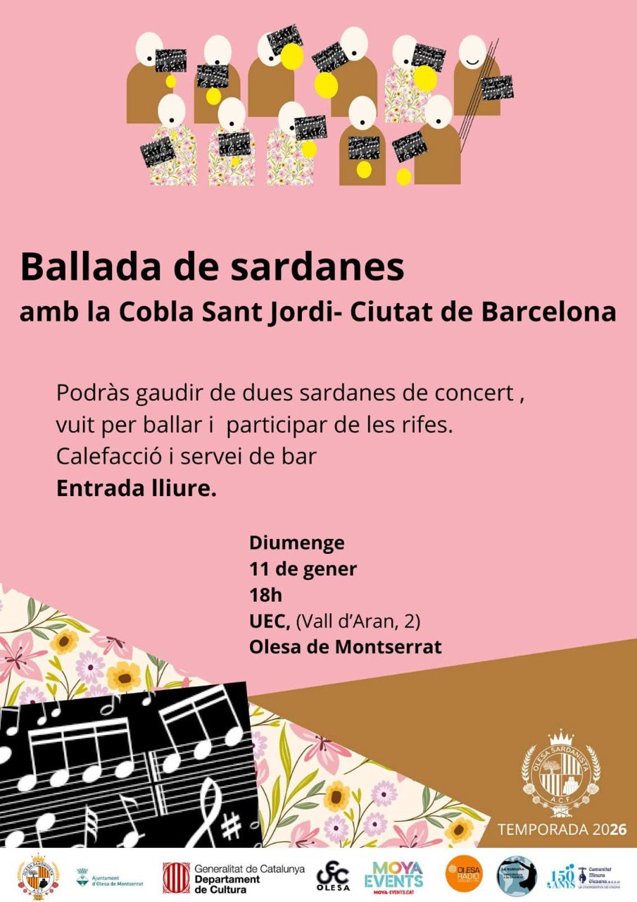 Cartell de la ballada de sardanes de l'11 de gener de 2026