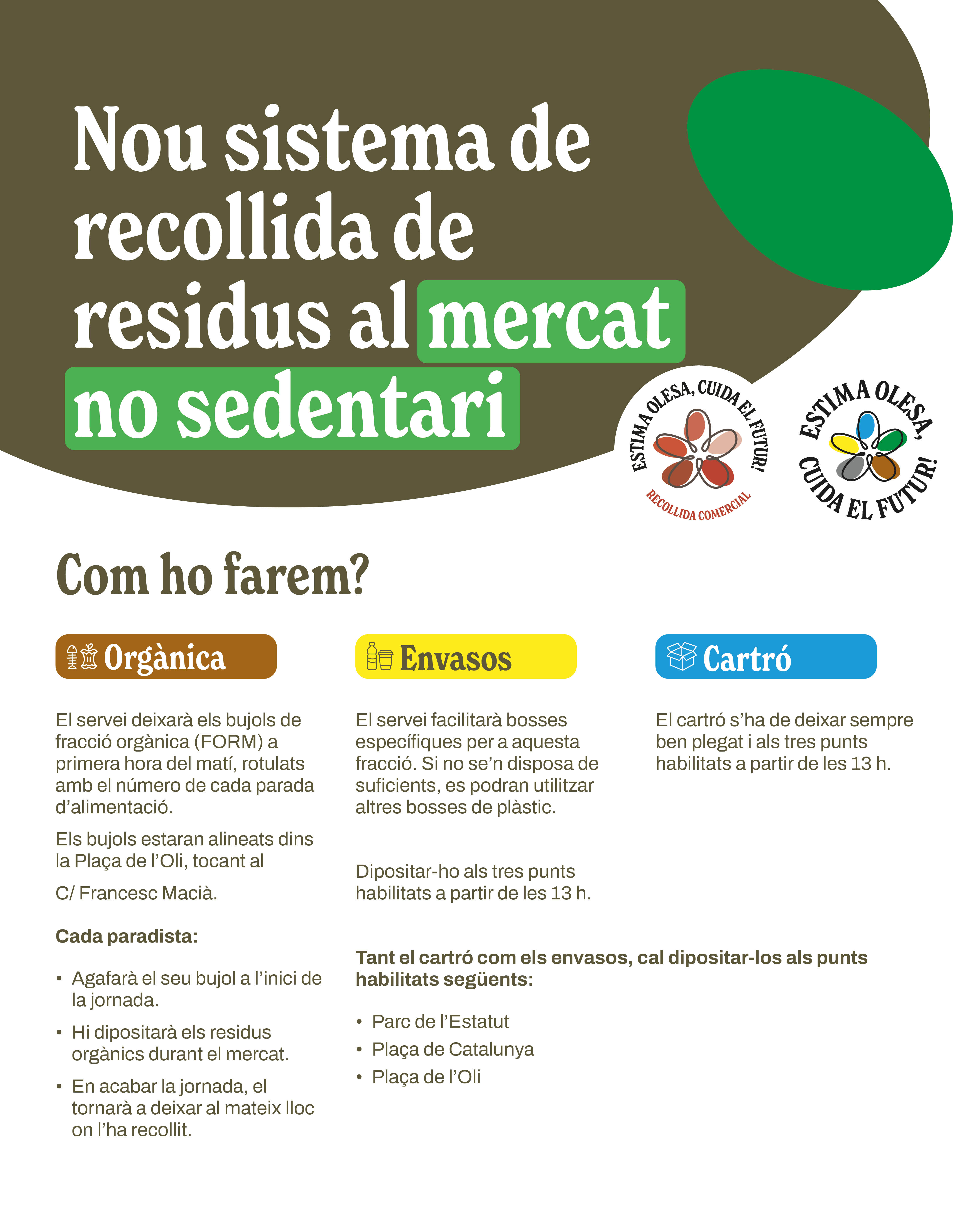 Recollida de residus al mercat ambulant