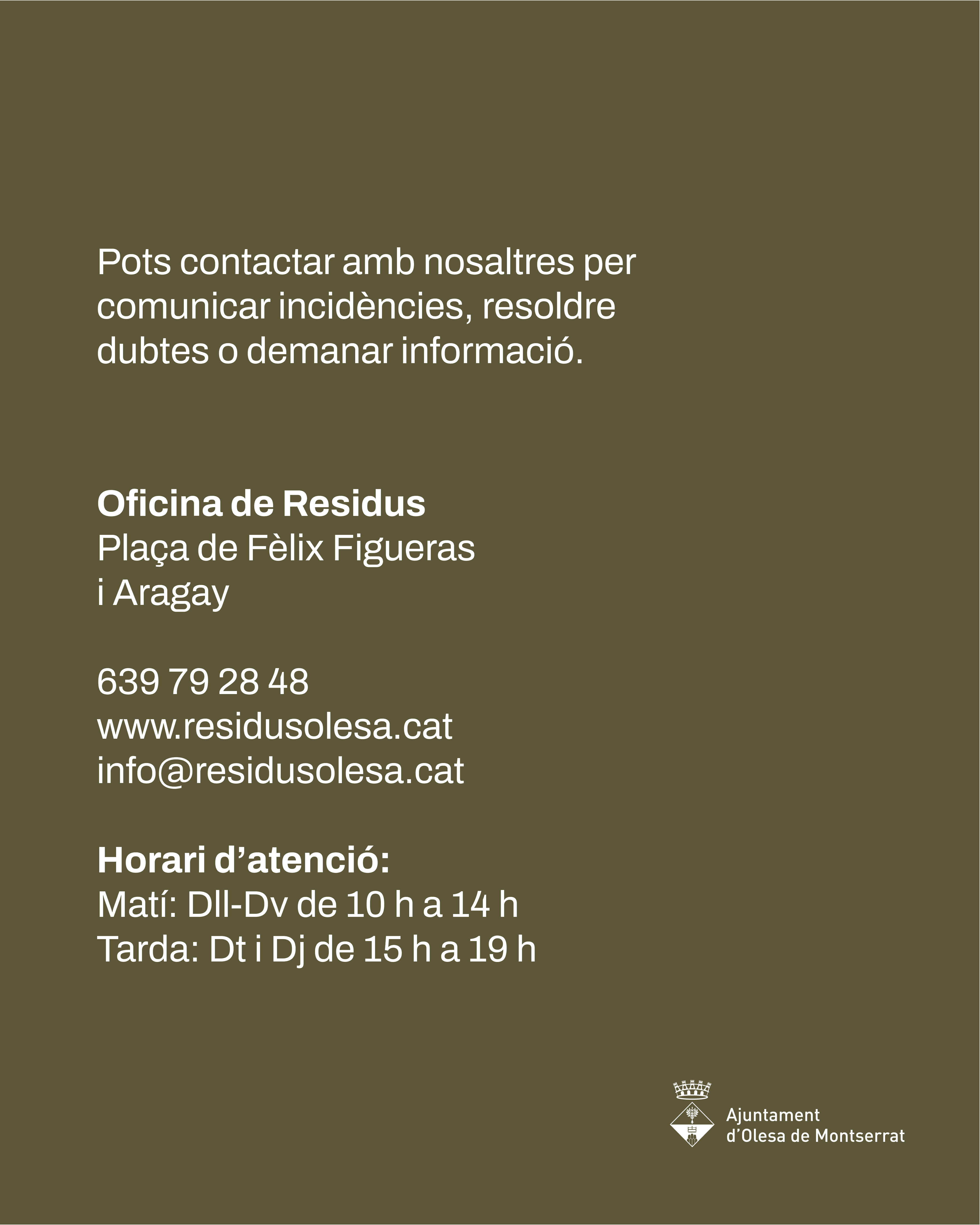 Recollida de residus al mercat ambulant