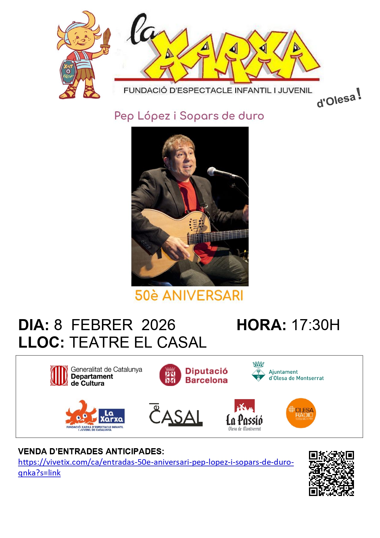 Cartell espectacle "Pep López i sopars de duro".