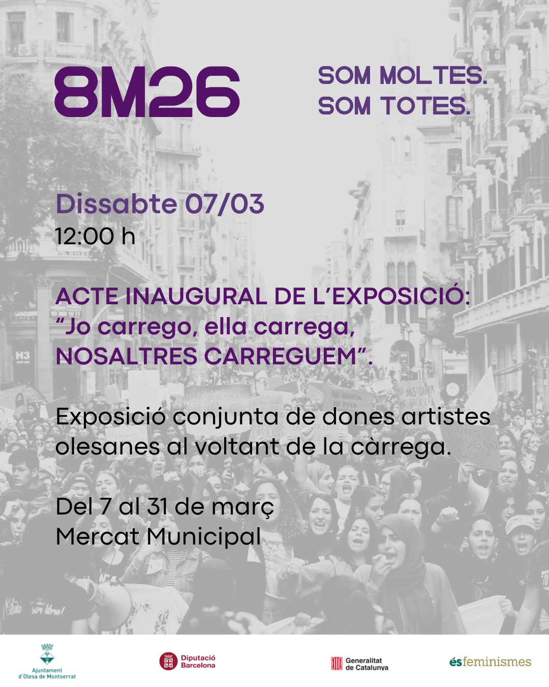 Cartell acte inaugural exposició 8M