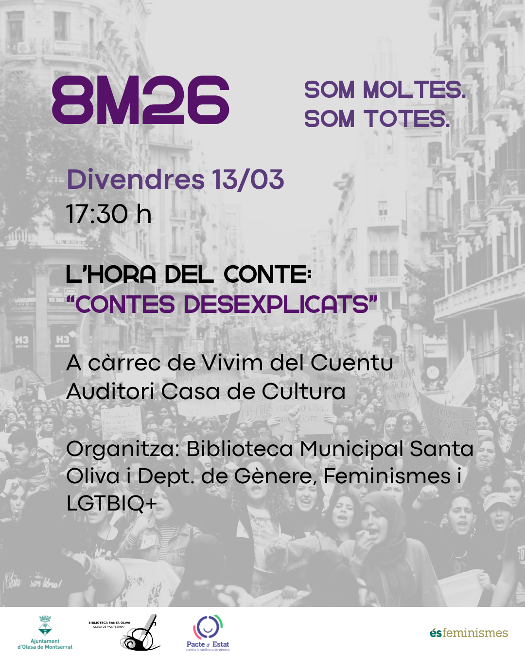 Cartell de l'hora del conte "Contes desexplicats"