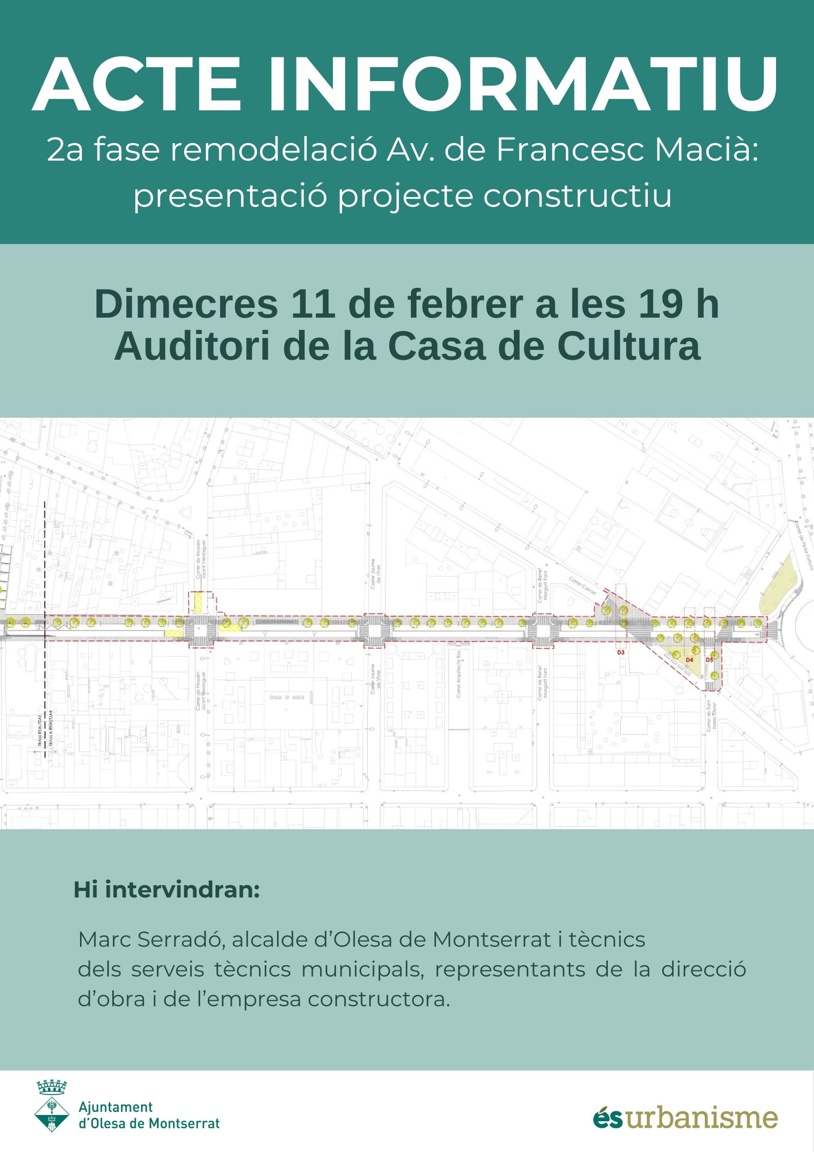 Cartell_acte informatiu remodelació del segon tram de l'avinguda de Franscesc Macià