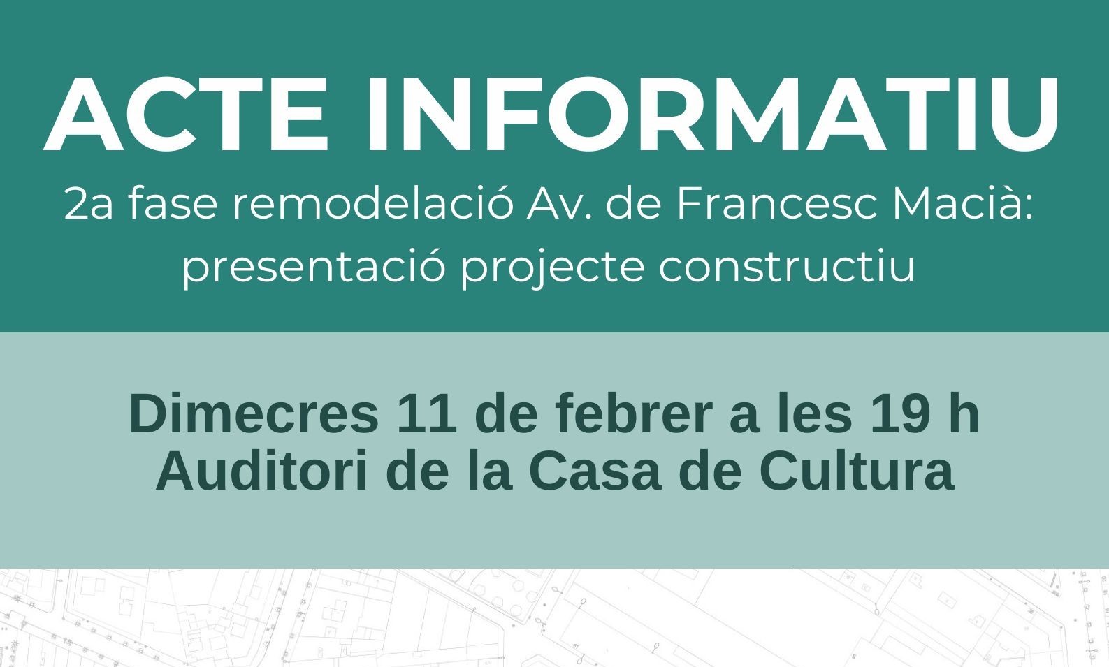 Cartell_acte informatiu 2a fase obres Avinguda Francesc Macià