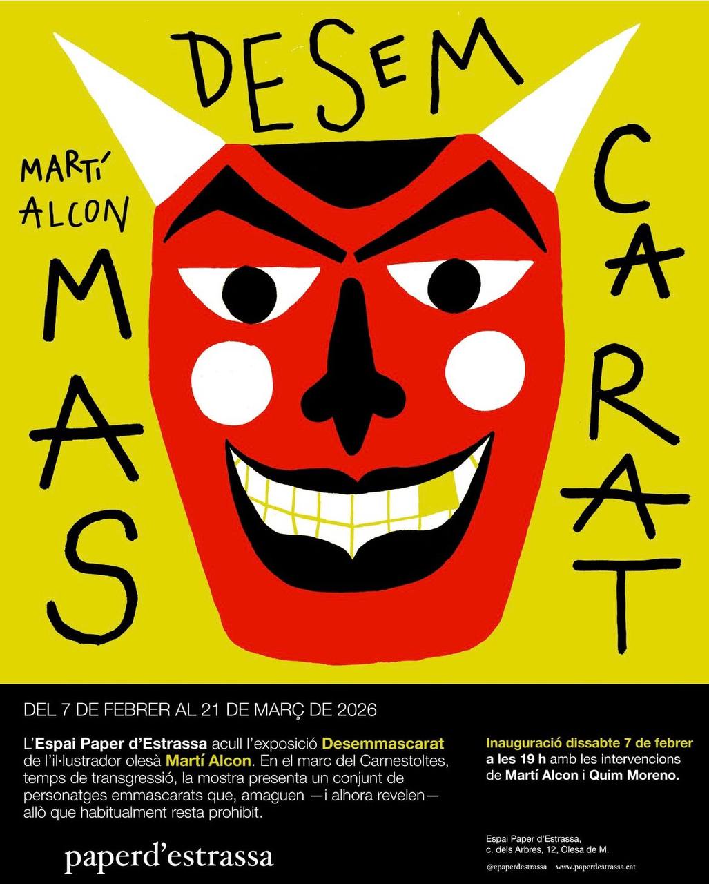 Cartell exposició Desemmascarats.