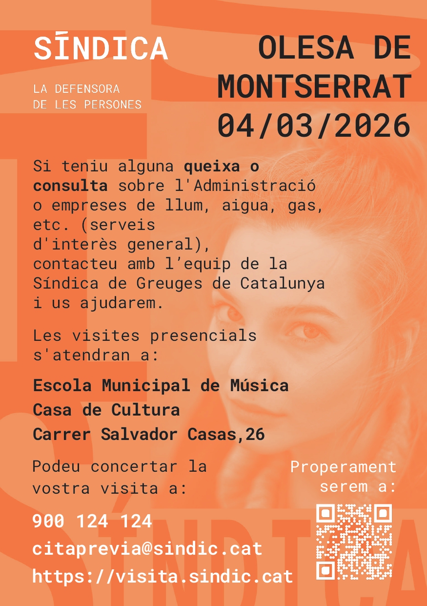 Cartell_La Síndica visita Olesa de Montserrat