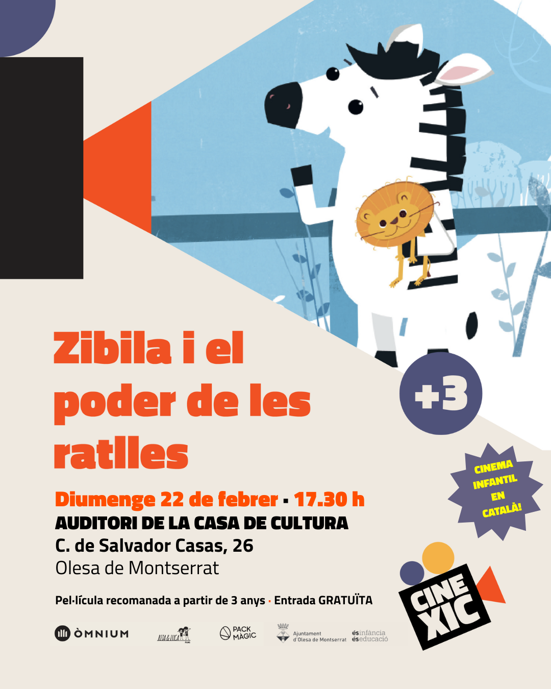 Cartell del Cinexic febrer: "Zibila i el poder de les ratlles".