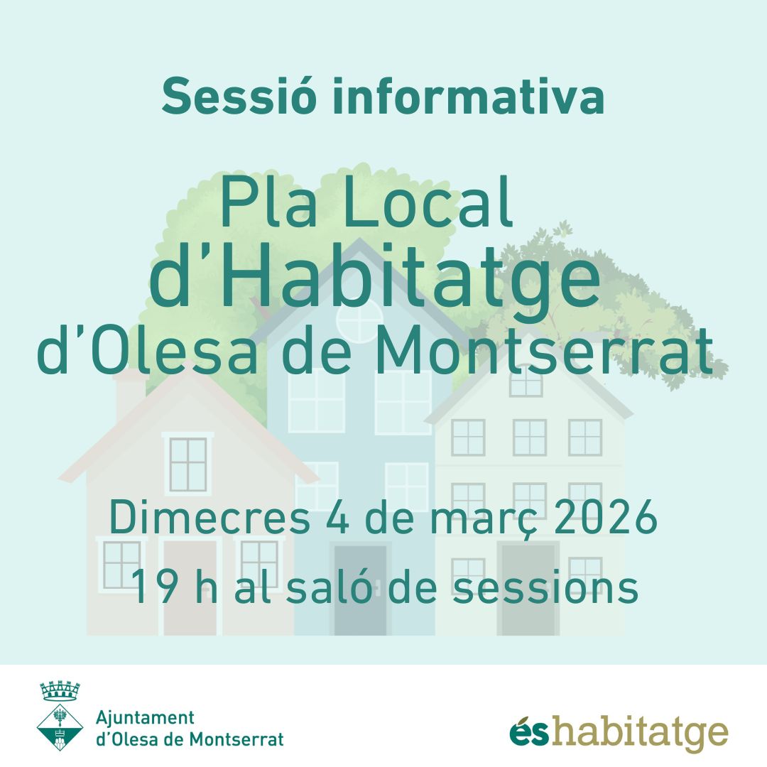 Cartell sessió informativa del Pla Local d'Habitatge