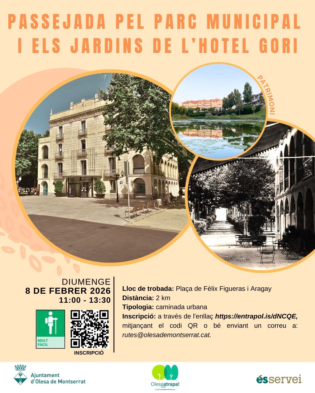 Cartell de la sortida del 8 de febrer pel Parc Municipal.