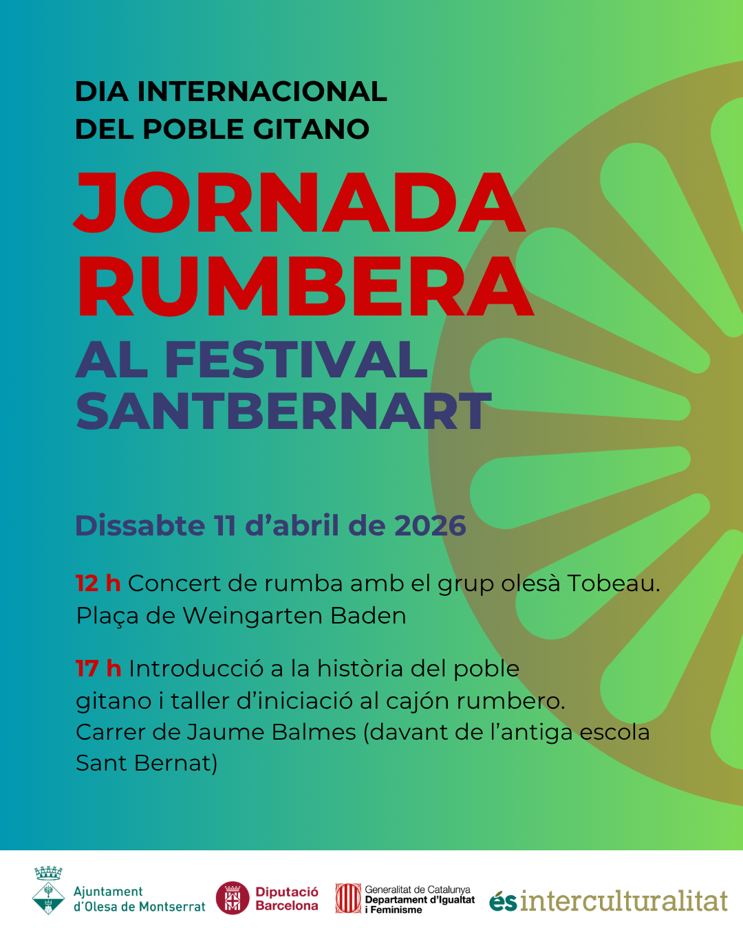 Cartell Dia Internacional del Poble Gitano 2026.