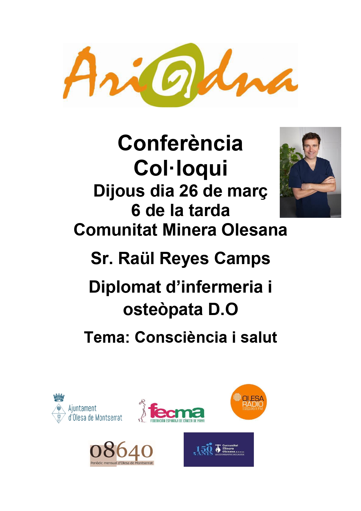 Cartell conferència "Consciència i salut"