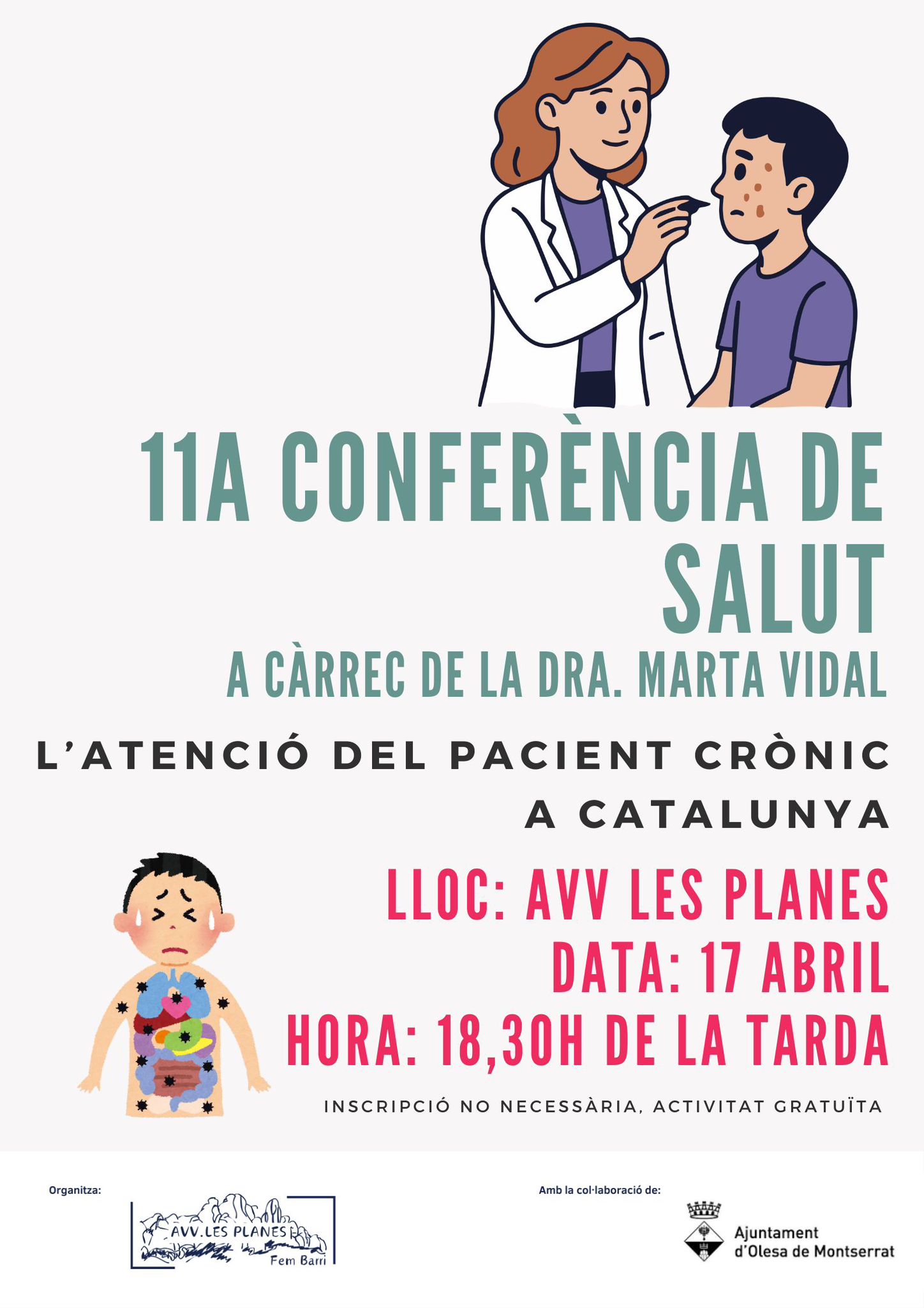 Cartell 11a conferència salut AVV Les Planes