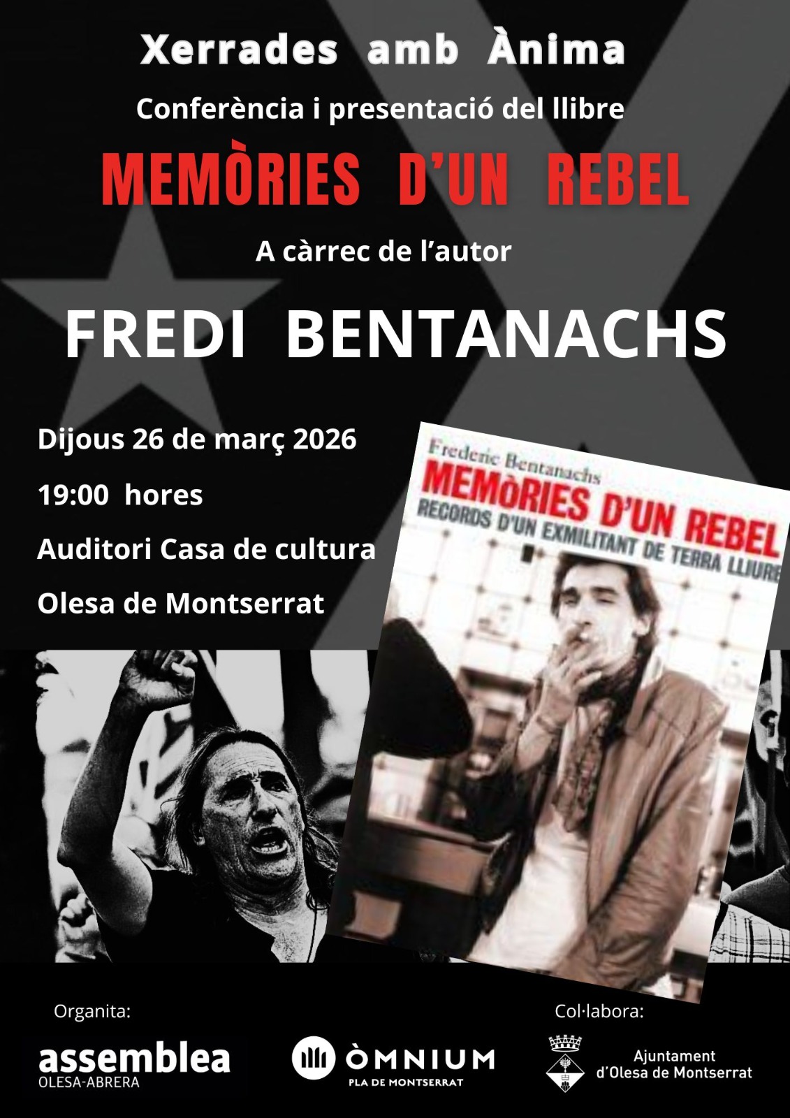 Cartell presentació del llibre "Memòries d'un rebel"