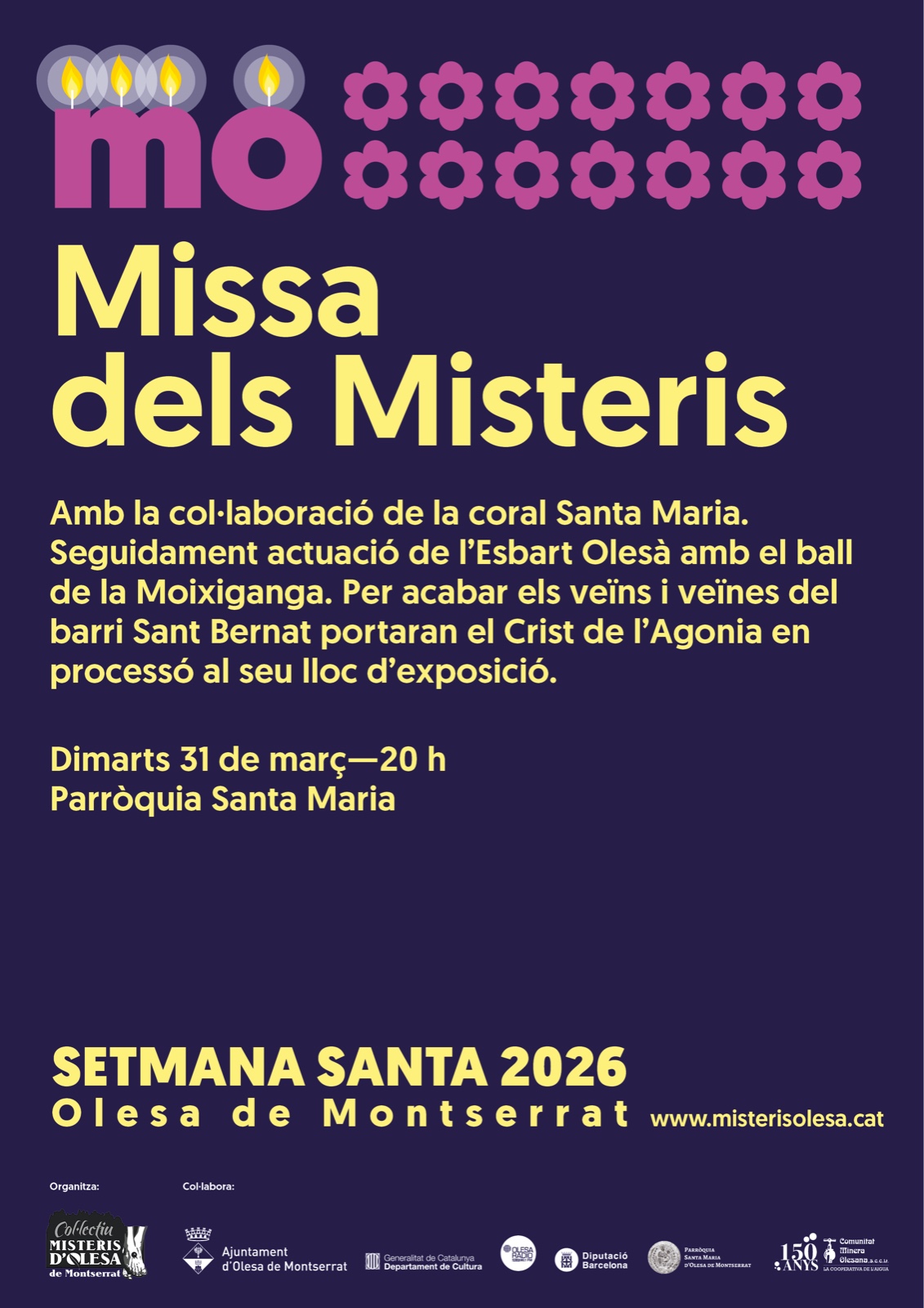 Cartell Missa dels Misteris 2026