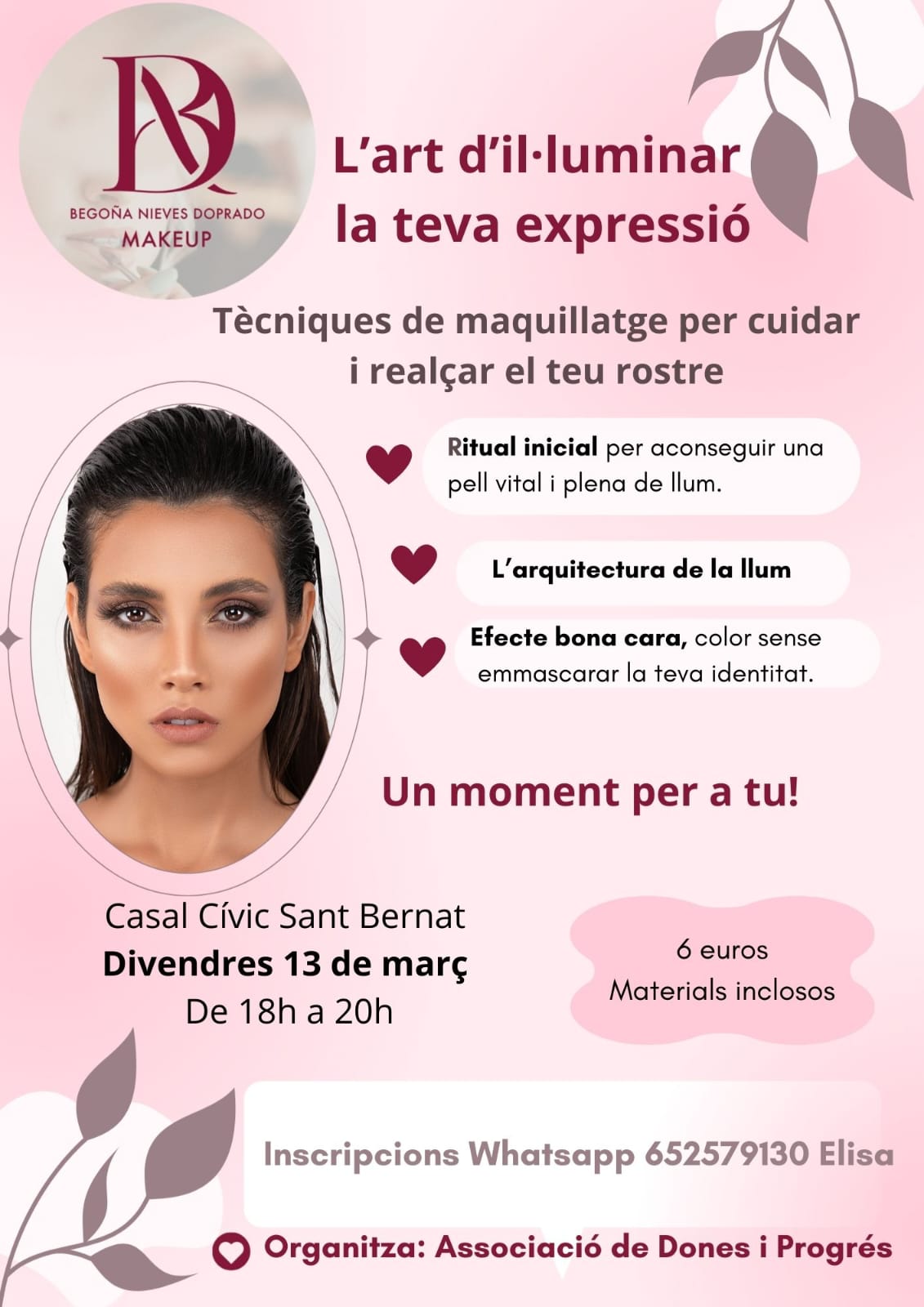 Cartell del taller de maquillatge