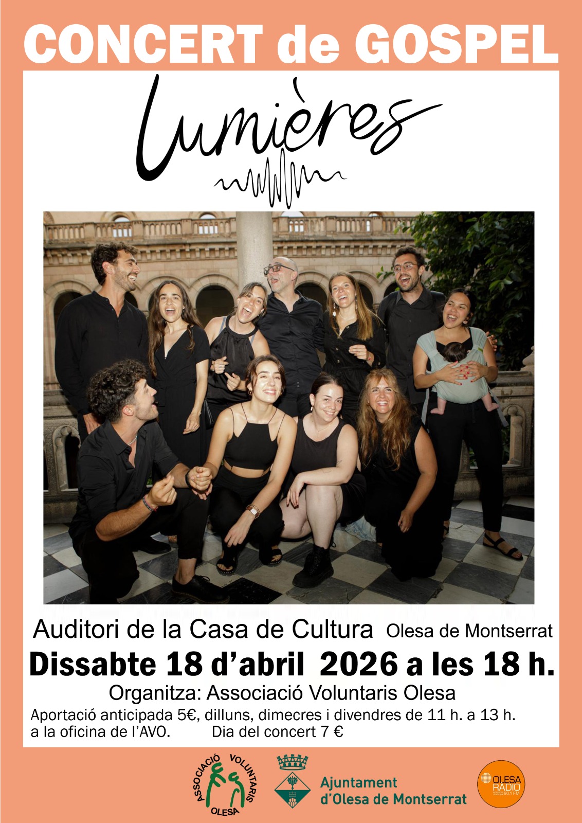 Cartell concert de gospel "Lumière"