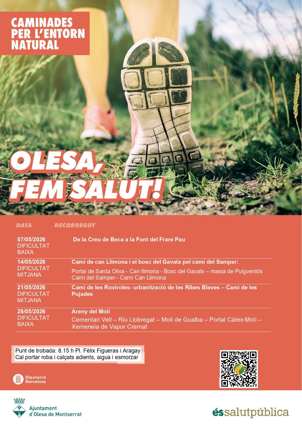 Cartell caminades per l'entorn natural maig 2026