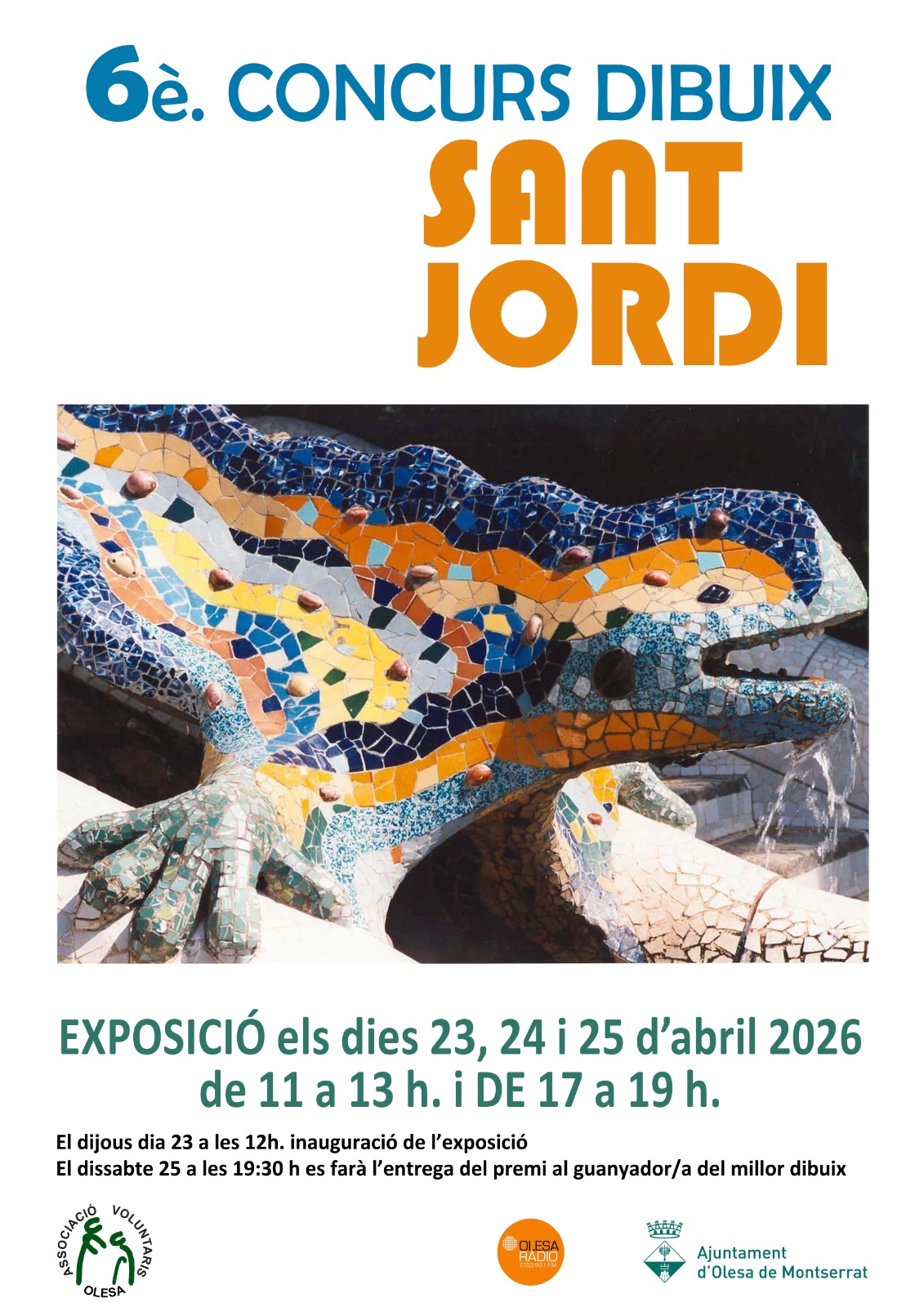Cartell 6è concurs de dibuix Sant Jordi AVO