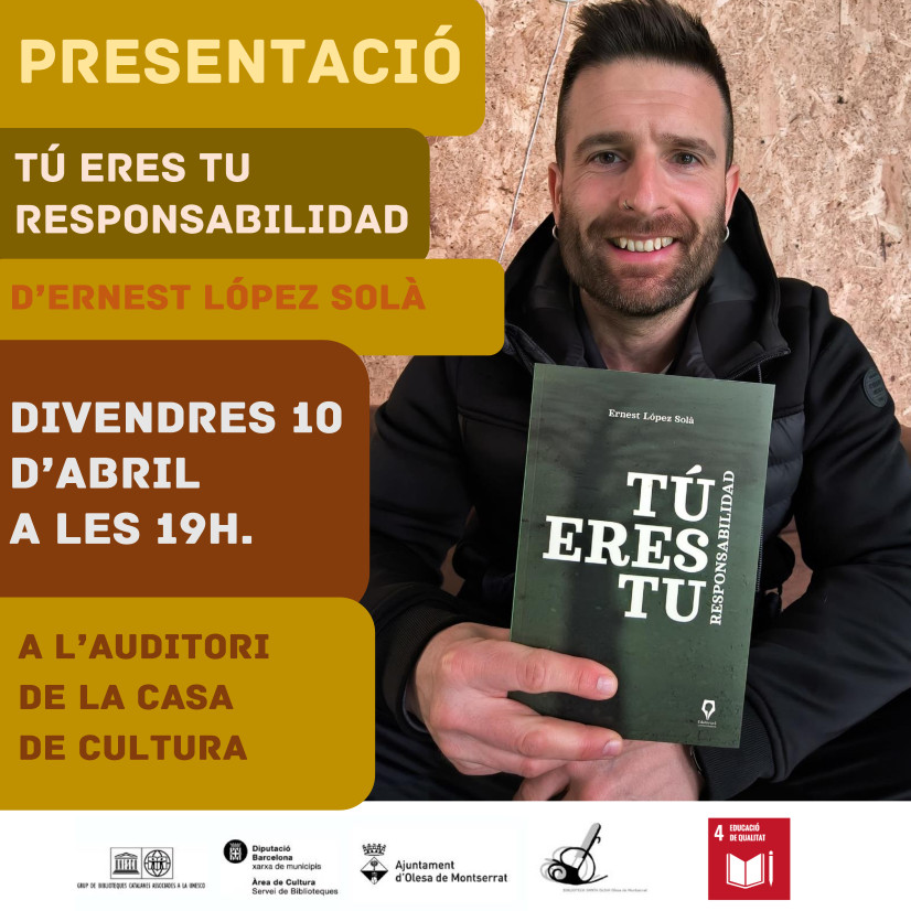Cartell presentació del llibre "Tú eres tu responsabilidad"