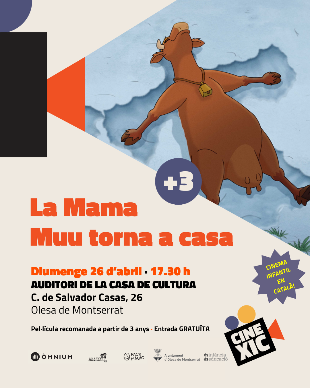 Cartell Cinexic "La Mama Muu torna a casa"