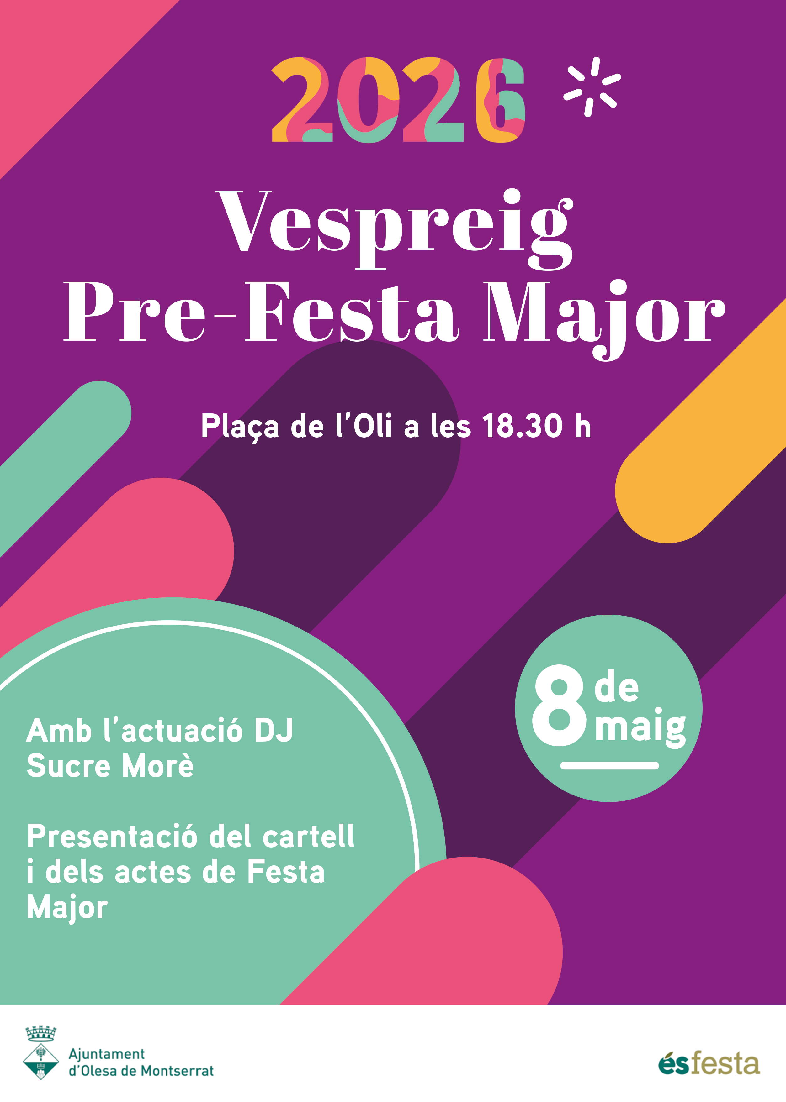 Cartell vespreig presentació del cartell i dels actes de Festa Major 2026.