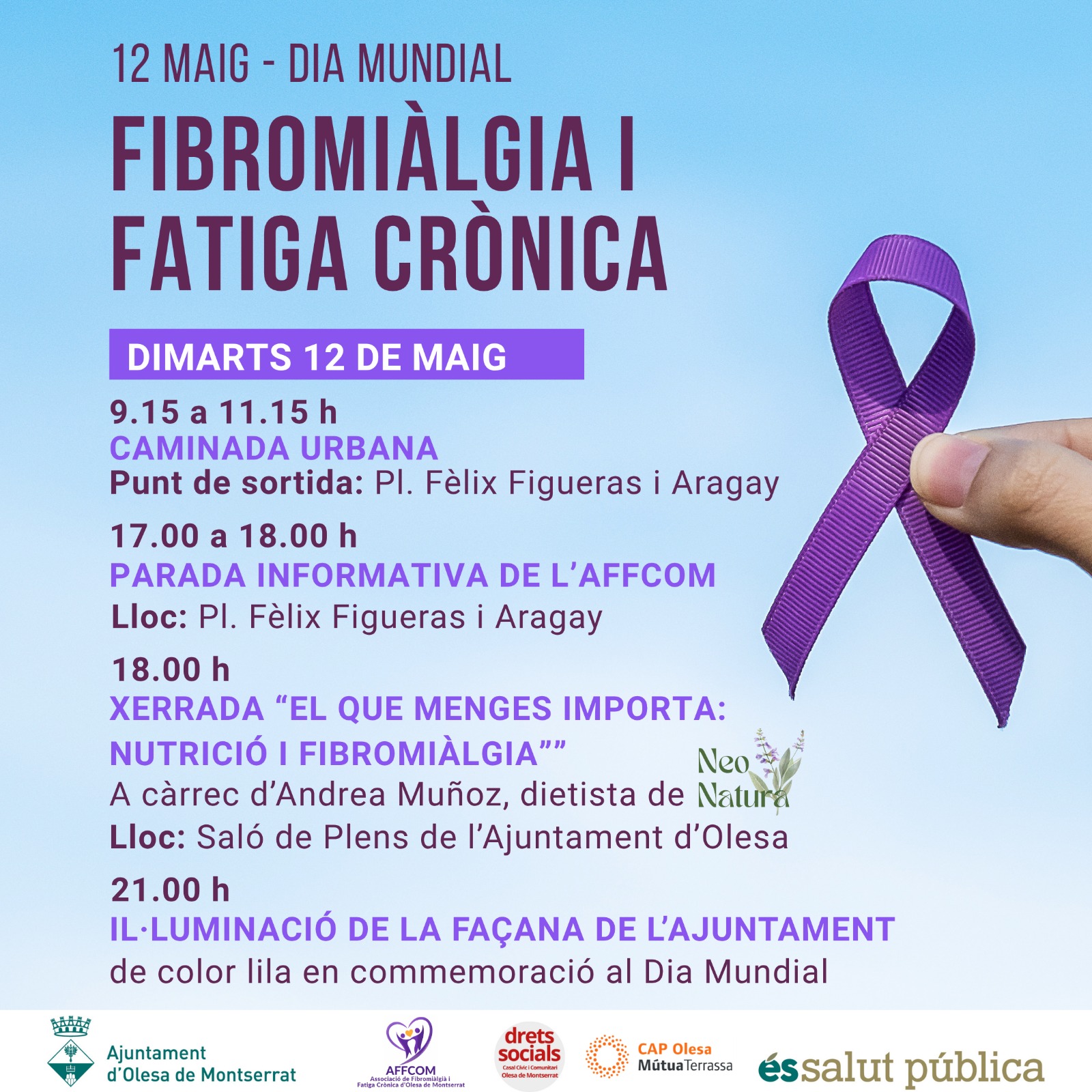 Cartell Dia Mundial Fibromiàlgia i Fatiga Crònica 2026