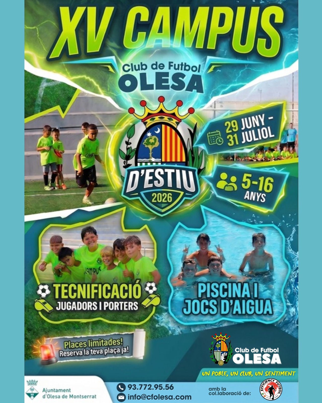 Cartell del Casal d'Estiu del Club de Futbol Olesa