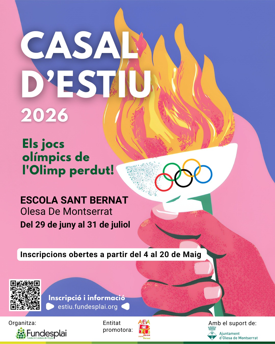 Cartell del Casal d'Estiu de l'escola Sant Bernat