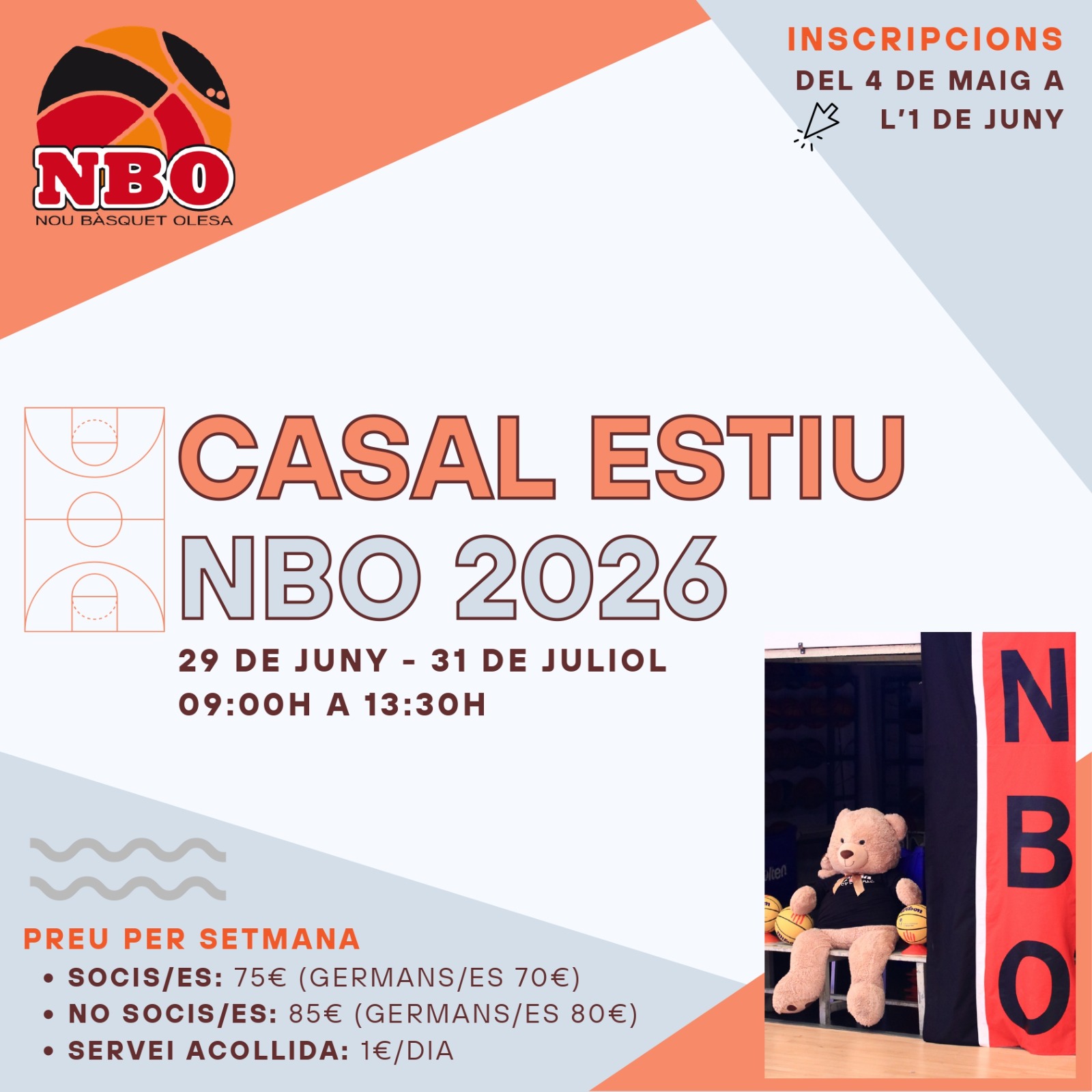 Cartell del Casal d'Estiu de l'NBO