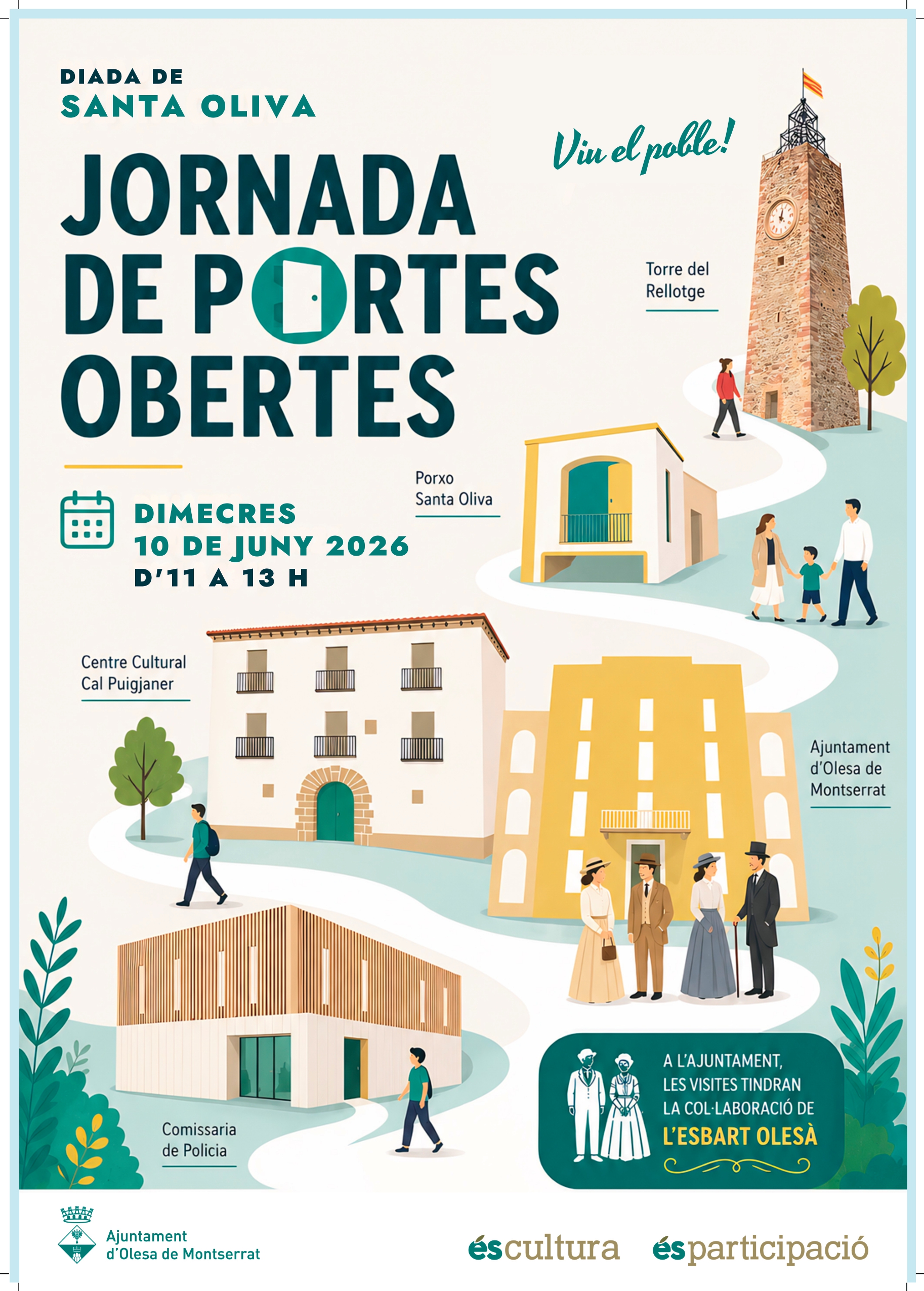 Cartell Jornada Portes Obertes 2026. Santa Oliva.