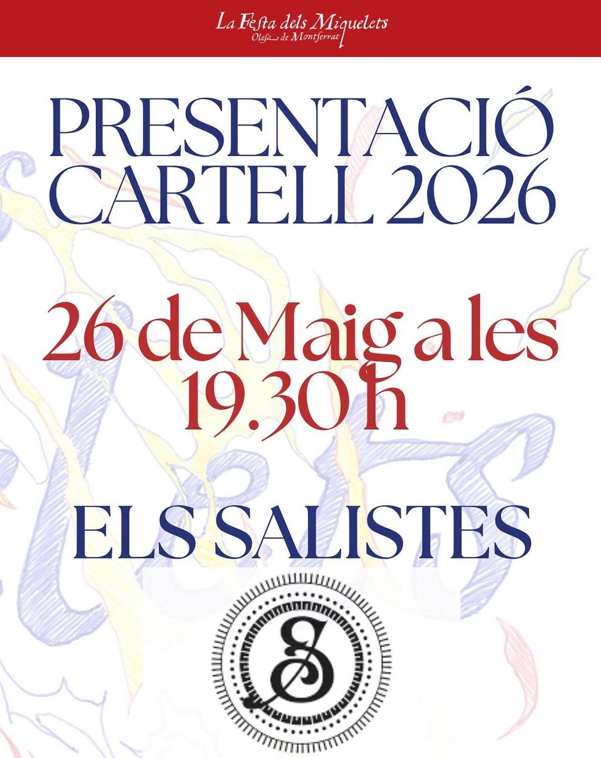 Cartell presentació cartell Festa dels Miquelets 2026
