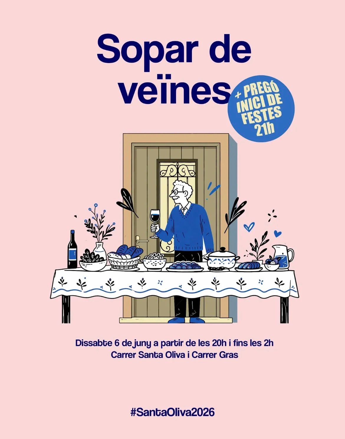 Cartell sopar de veïnes Santa Oliva 2026