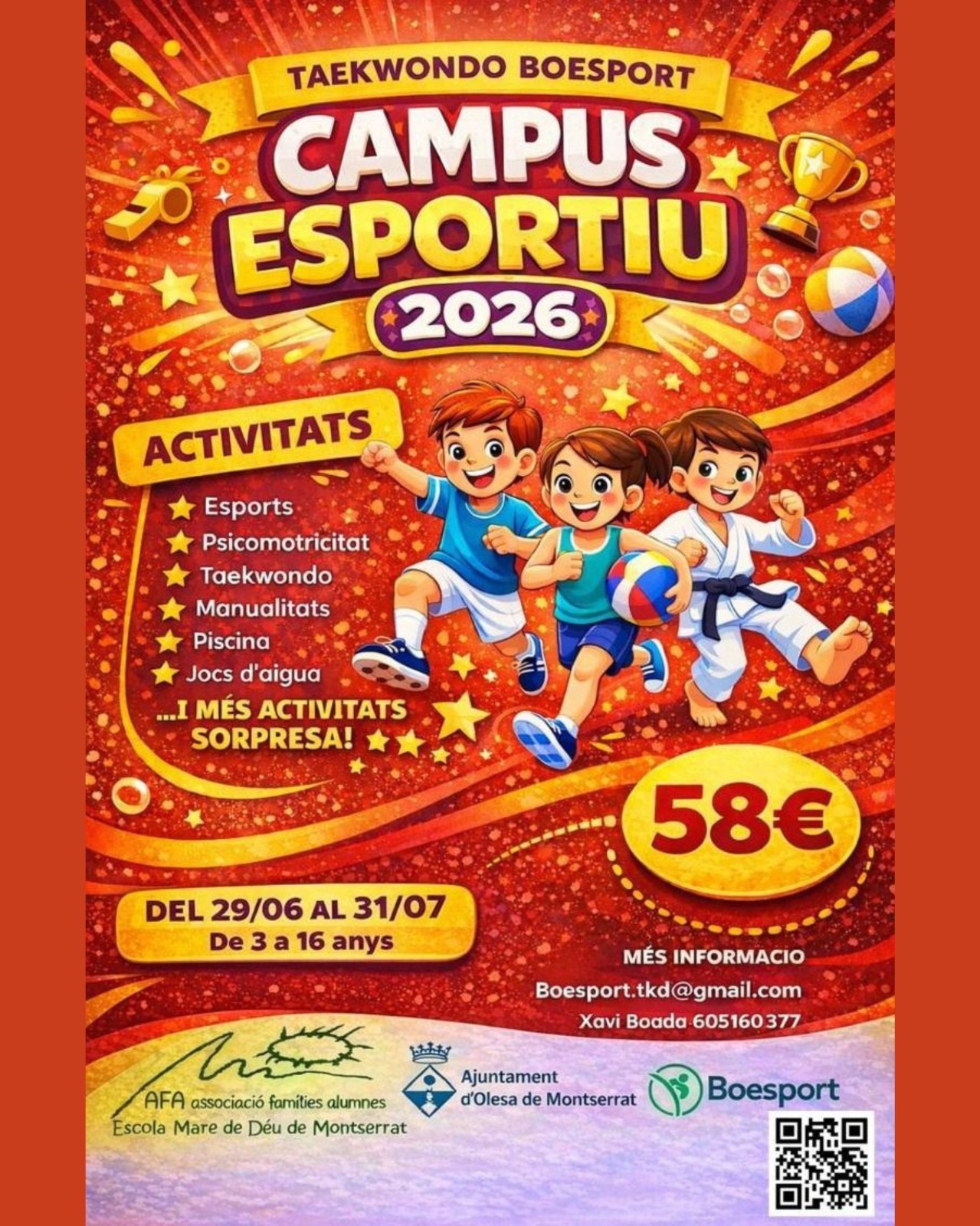 Cartell del Casal d'Estiu de l'escola Montserrat