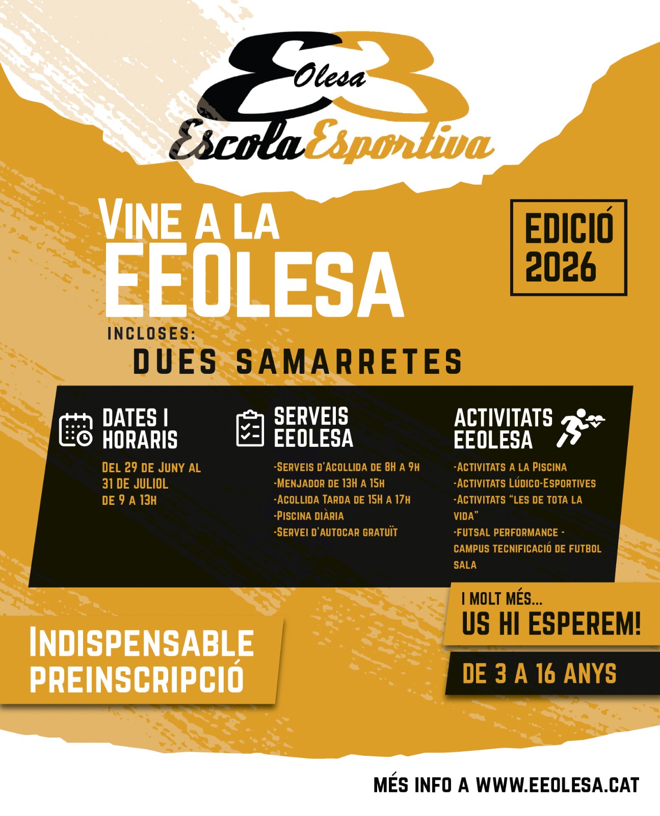 Cartell del Casal d'Estiu de l'Escola Esportiva d'Olesa