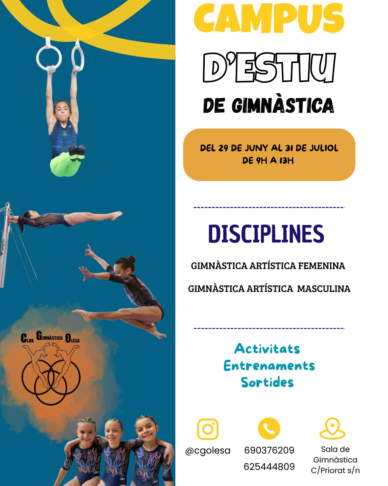 Cartell del Casal d'Estiu de Gimnàstica
