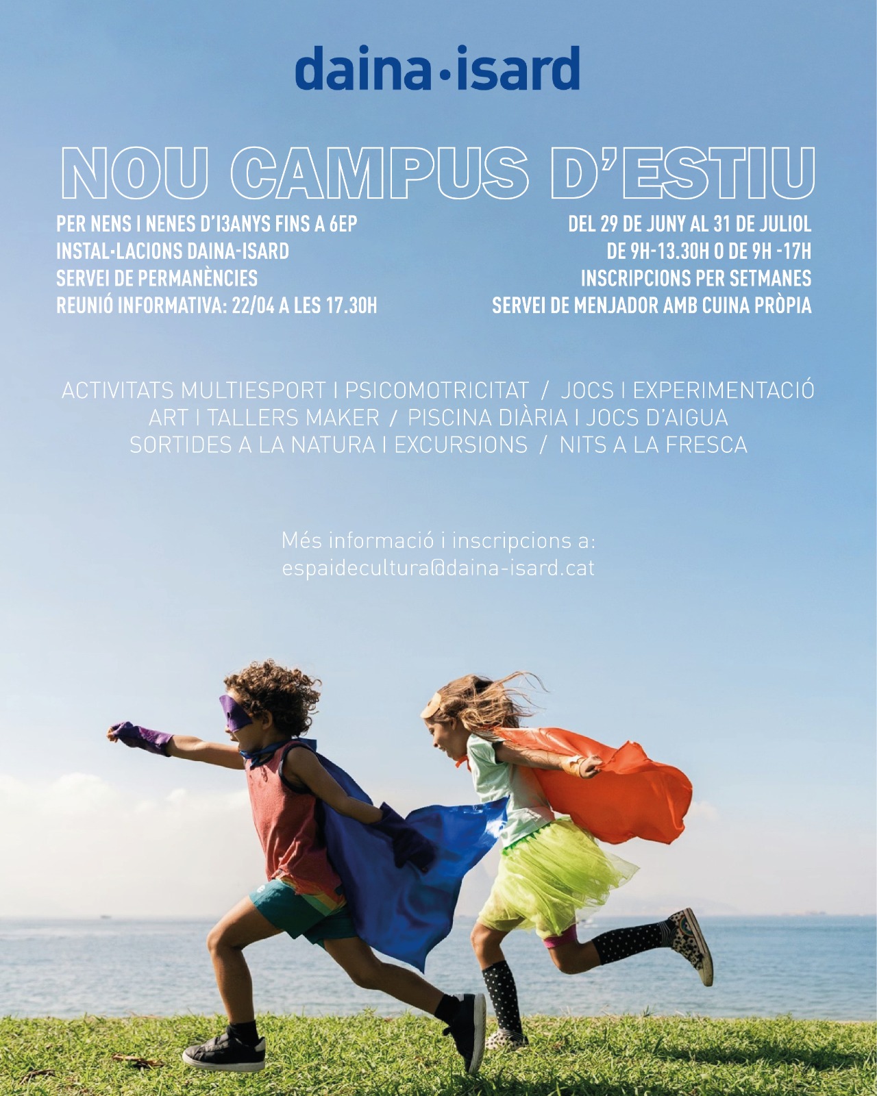 Cartell del Casal d'Estiu de la Cooperativa d'Ensenyament Daina Isard