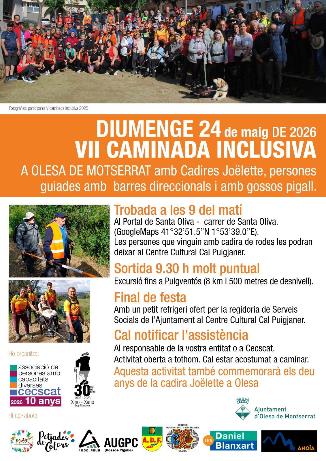 Cartell de la VII Caminada inclusiva