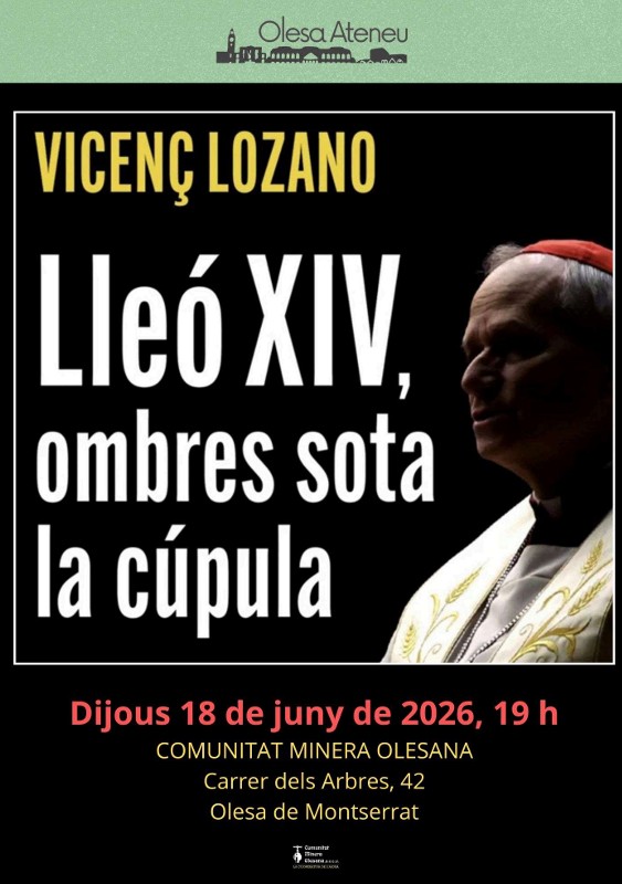 Cartell presentació del llibre "Lleó XIV, ombres sota la cúpula"